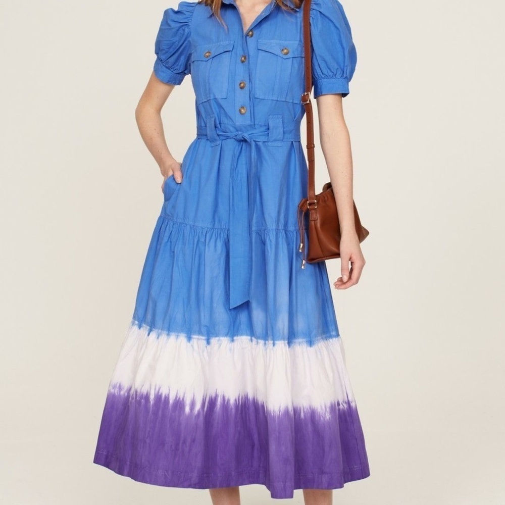 Derek Lam Blue, White, & Purple Dress